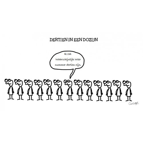 Cartoon Dertien in een dozijn-1000x1000
