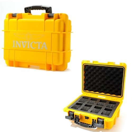 new-big-invicta-rapid-collector-8-slot-yellow-collector-tool-watch-box-case