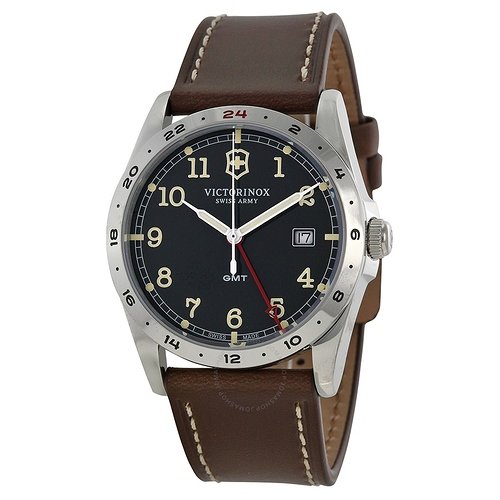 victorinox-infantry-gmt-black-dial-brown-leather-strap-mens-watch-241648