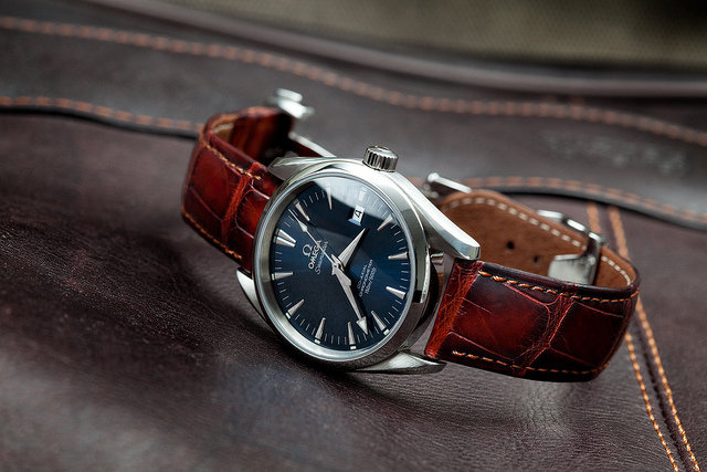 blue AT on brown croc