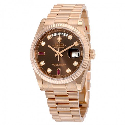 rolex-day-date-chocolate-dial-18k-everose-gold-president-automatic-unisex-watch-118235chodrp